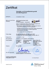 ISO 3834-2 AD 2000-Merkblatt HP0
